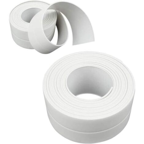 LAN 2 PCS Ruban d'étanchéité étanche, ruban d'étanchéité étanche et résistant à la moisissure pour la cuisine à domicile, convient à la cuisine, à la salle de bain, à la baignoire, à la douche, au sol