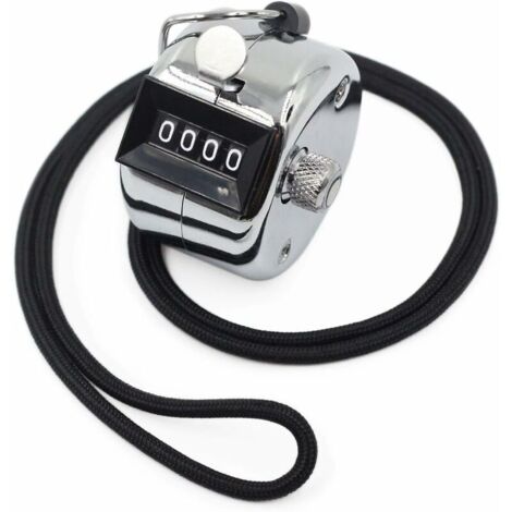 LAN BDD Compteur manuel - Compteur mécanique en métal - tient dans une main - avec cordon en nylon (1/5)