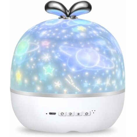 LAN Projecteur Lampe Enfant, 360° Rotation Bébé Veilleuse Projecteur LED 6 Thème Veilleuse Ciel Etoilé Projection 6 Modes Plafond Projecteur Lumière Enfants Chambre Cadeau Anniversaire Parti (1/5)