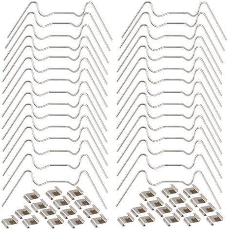 LAN Clip de Serre Vitrage (30 W et 30 Z) Clips de Fixation en Acier Inoxydable Kit de Réparation Accessoires Support 60pcs (1/5)