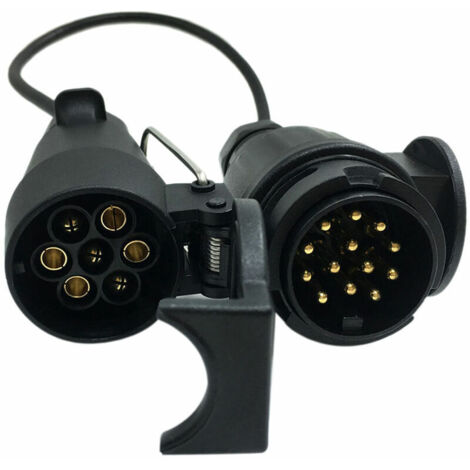LAN Remorque 12V 7 à 13 broches avec adaptateur de câble, connecteur de câble, prise et prise pour barre de traction, connecteur de remorque (1/5)