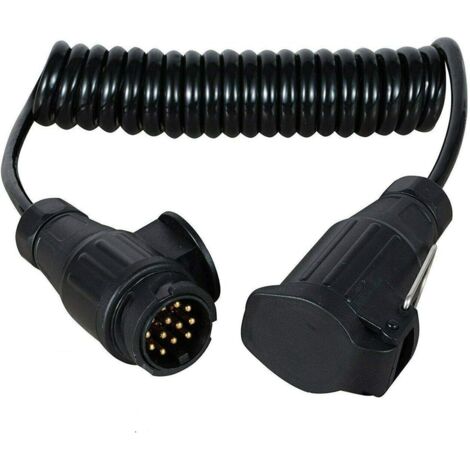 LAN Rallonge de câble de raccordement 2 m 13 broches vers 13 broches pour remorque, bateau, remorque, caravane, porte-vélos, etc. (1/4)