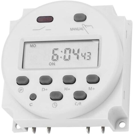 LAN Commutateur de minuterie 12VDC 16A commutateur de Relais de Temps LCD électronique numérique Programmable LCD Micro-Ordinateur numérique Mini contrôle Interrupteur de minuterie d'alimentation CN10 (1/5)