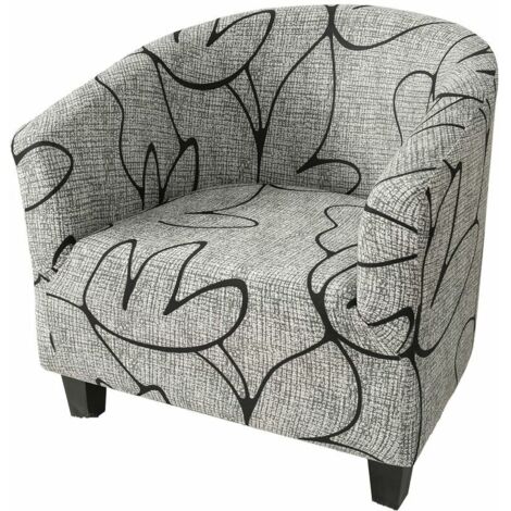 LAN Housse de Protection pour Fauteuil de Club - Très Extensible - Amovible et Lavable - Protection de Meubles pour Le Salon (1/5)