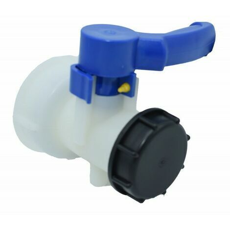 LAN IBC Tank Valve set Bucket 1000 litres 2 "/ 62 mm vanne papillon en plastique intégrée dn40 (62 mm) (1/5)