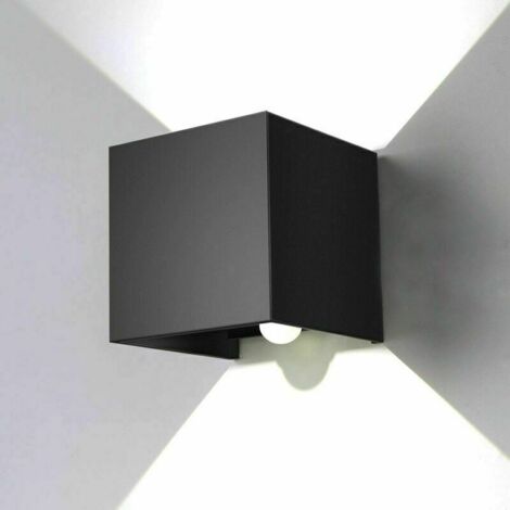 LAN SR 12W Luminaire Mural avec Détecteur de Mouvement pour Extérieur Intérieur, Applique Murale LED Angle Réglable, Lampe Murale IP67 Etanche 6000K Blanc Froid, pour Couloir Jardin Chambre Noir (1/5)