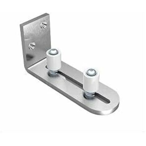 LAN Rail de plancher réglable mur / porte coulissant en bois rail de guidage inférieur en acier inoxydable pendule (1/5)