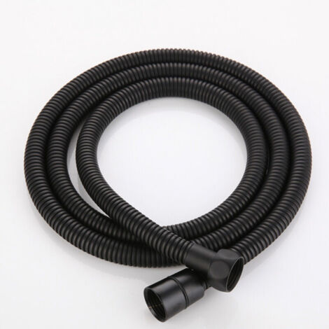 LAN Flexible de Douche 1.5M Noir Mat, Tuyau de Douche Universel en Acier Inoxydable Cable de Douche, Anti-Explosion et Anti-Torsion (1/5)