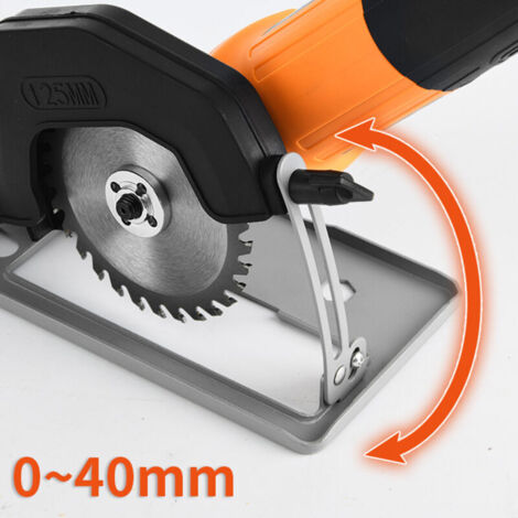 LAN Eosnow Support de positionnement réglable à angle de 0 à 45°, profondeur de coupe de 0 à 40 mm, base de rainurage pour meuleuse, pour 100 à 125 mm (1/5)