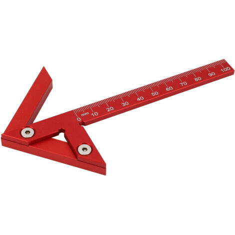 LAN Eosnow Jauge centrale 105mm 45 ° 90 ° règle de ligne en alliage d'aluminium outil de traçage de mesure pour le travail du bois (1/5)
