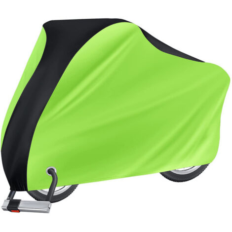 LAN Bordure noire argentéeL (310 g) 190 x 65 x 98Housse de vélo 190T à ouverture en trou de serrure, housse pour VTT, pare-soleil imperméable et résistant au soleil toutes saisons (1/5)