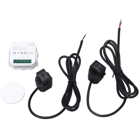 LAN Eosnow Moniteur d'énergie intelligent WiFi, compteur d'électricité monophasé à pince, 100-240 V CA, pour appareils électroménagers, noir PJ-1103A (1/5)