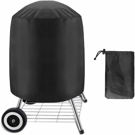 LAN Housse imperméable pour Barbecue -Rond Housse Barbecue,Housse Barbecue Étanche en Tissu Oxford 210D -Housse de Protection Anti-Ultraviolet pour BBQ(61 × 70 cm) (1/5)