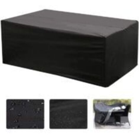 LAN Housse de table et de chaise pour table à manger et chaise de terrasse de jardin extérieur, imperméable, coupe-vent, résistante aux UV, convient pour tables, chaises, canapés, meubles de jardin – (1/5)