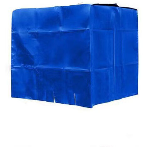LAN Couvercle de réservoir d'eau, couvercle de réservoir d'eau IBC pour réservoir de 1000L, couvercle de protection pour réservoir d'eau, anti-poussière, anti-UV et anti-pluie, 120x100x116cm (Bleu) (1/4)