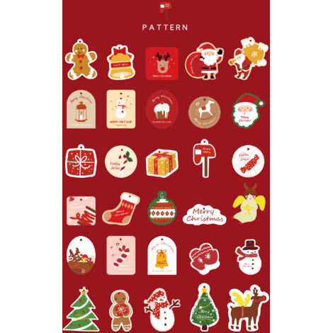 LAN Autre décoration pour Noël Étiquettes cadeaux de Noël, étiquettes de boîte-cadeau de vacances pour enfants, décorations d'arbre de Noël, petits pendentifs, cartes de message de Thanksgiving (1/5)