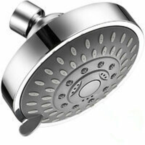 LAN Pommeau de douche chromé orientable, Pomme de douche pluie ronde en acier tête de douche miroir face, (1/5)