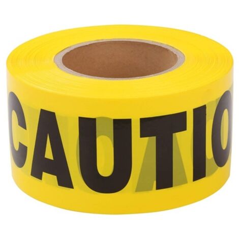 LAN Yellow Attention Ruban Barricade Tape Ruban de sécurité, barrière de 7.5cm 100M Non adhésif (1/5)