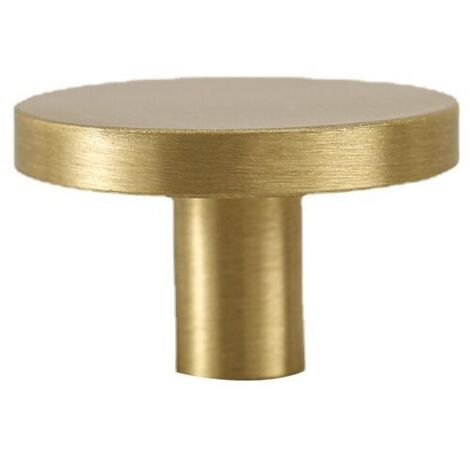 LAN Ensemble de 4 boutons de cuisine Sollbra dorés, poignées de tiroir en laiton, poignées rondes minimalistes pour meubles de salle de bain, quincaillerie de meubles moderne (33 mm) (1/4)
