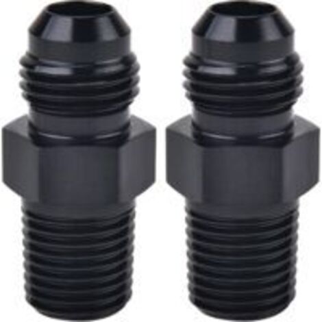 LAN Pièces d'adaptateurs pour tuyaux 6AN vers 1/4 pouce avec filetage extérieurNPT, pour les composants du système d'alimentation en carburant automobile (1/2)
