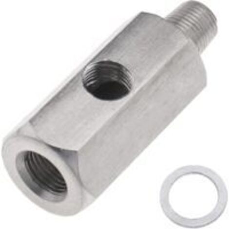 LAN Adaptateur en T Sollbry M12x1,5 1/8 NPT pour capteur de pression d'huile, raccord de durite turbo DIY - Acier inoxydable (1/4)
