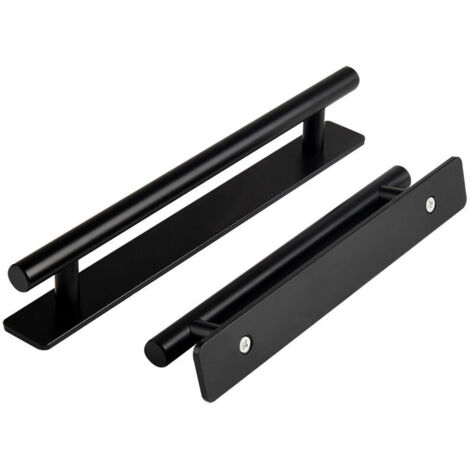LAN Lot de 2 poignées adhésives pour meubles, 150 mm. Poignées pour portes coulissantes, tiroirs de cuisine et placards, noires. (1/3)