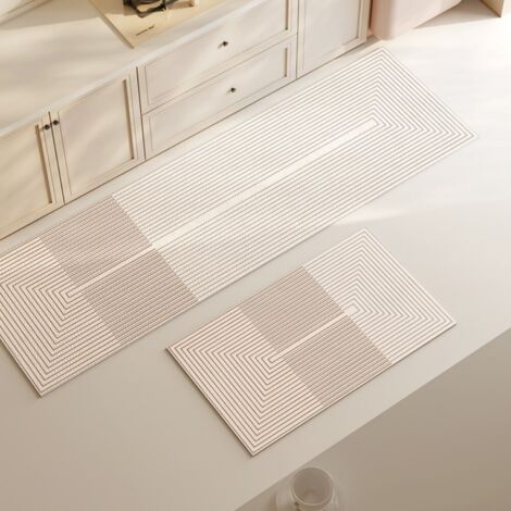 LAN Tanigawa-2 4060cm (cuir) Tapis de sol absorbant et antidérapant en terre de diatomées, facile à nettoyer, de forme ovale, adapté à une utilisation dans la salle à manger et la cuisine. (1/5)