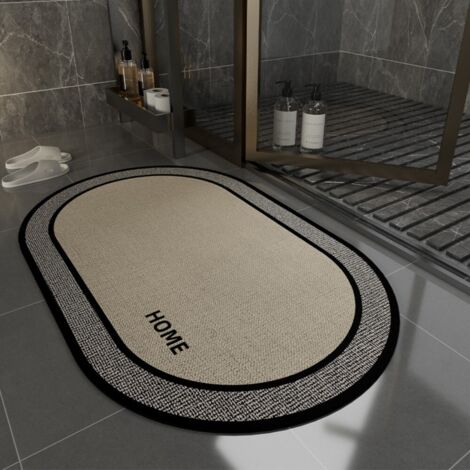 LAN Seattle - Type B - Terre de diatomées ovale 4060cm Les tapis de sol en terre de diatomées sont faciles à nettoyer et conviennent aux salles de bains, toilettes et sanitaires. Ils sont résistants à (1/5)