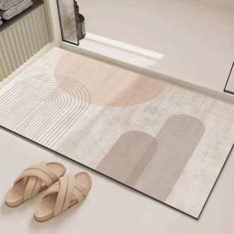 LAN Ombre légère 4060cm Boue de diatomées Tapis de sol en terre de diatomées, facile à nettoyer, tapis de salle de bain, tapis de toilette, absorbant et antidérapant (1/5)