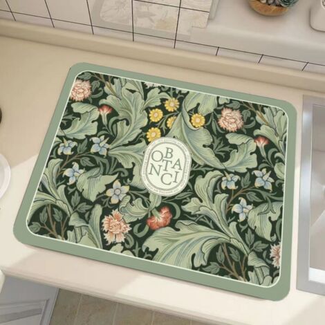 LAN Aduris 3040cm (terre de diatomées) Tapis égouttoir, tapis absorbant antidérapant en terre de diatomées pour la cuisine, tapis isolant thermique anti-brûlure résistant aux hautes températures pour (1/5)