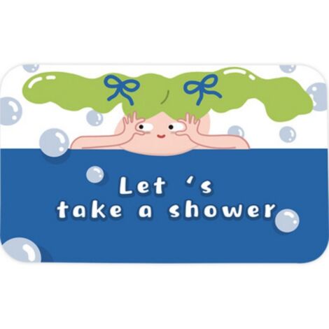 LAN Ensemble Salon 5080cm (Terre de diatomées) Tapis de bain absorbant à motif de chat de dessin animé, tapis antidérapant pour salles de douche et salles de bain, tapis en terre de diatomées pour ent (1/5)