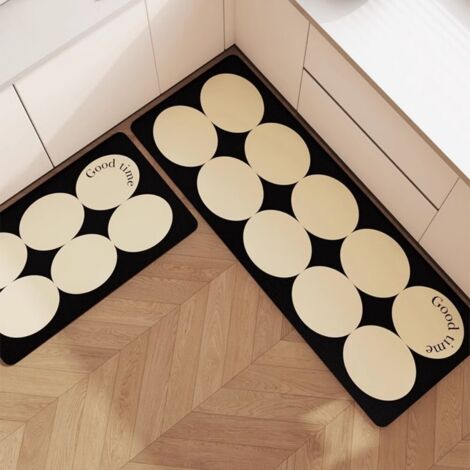 LAN Para Alphabet 5020cm Boue de diatomées Tapis de sol ménager en terre de diatomées résistante à l'usure, orné d'un joli motif d'animaux de dessin animé, facile à nettoyer, absorbant et antidérapant (1/5)