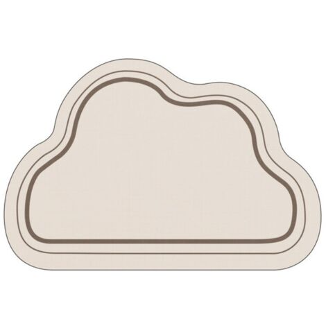 LAN Narrative White [Nuages] 5080cm (Terre de diatomées) Tapis de sol en terre de diatomées, tapis antidérapant pour salle de bain, tapis absorbant pour porte de toilettes (1/5)
