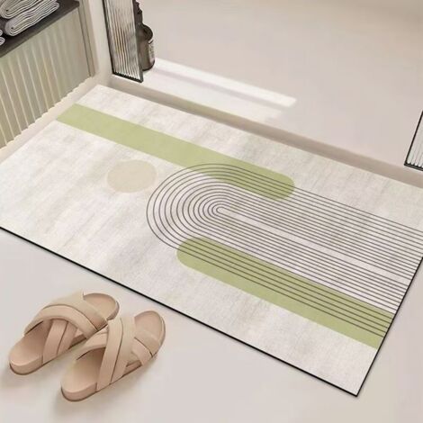 LAN Impression simple 5080cm Boue de diatomées Tapis de sol en terre de diatomées, facile à nettoyer, tapis de salle de bain, tapis de toilette, absorbant et antidérapant (1/5)
