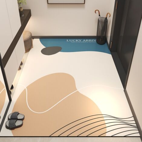 LAN Orchidées printanières et chrysanthèmes d'automne - Impression verticale 4060cm (cuir) Tapis de sol en cuir imperméable et résistant à l'huile, lavable et facile d'utilisation, adapté à un usage d (1/5)