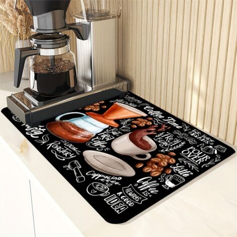 LAN Monticule en forme de café, 3050cm (terre de diatomées). Tapis absorbant pour égouttoir de cuisine, tapis absorbant de table en terre de diatomées, tapis anti-brûlure et isolant thermique pour mac (1/5)