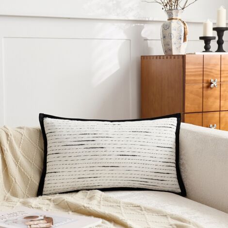 LAN Taie d'oreiller simple Meteor White - 30x50 Taie d'oreiller en chenille, coussin ultra-doux, coussin de dossier, housse de dossier pour fenêtre en baie, taie d'oreiller de canapé