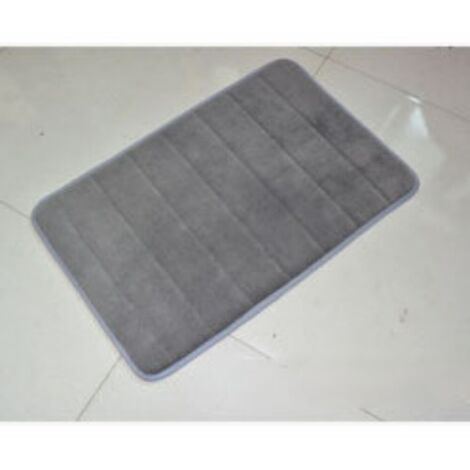 LAN Gris foncé, 4060cm (polaire corail de 1,2 cm d'épaisseur) Tapis de sol uni en polaire corail, absorbant, résistant à l'usure et antidérapant pour les entrées de salle de bain. (1/5)