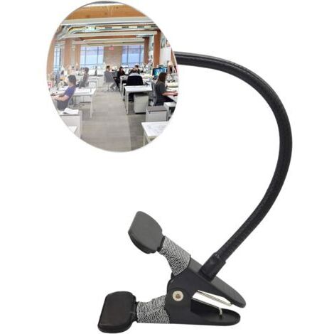 LAN Miroir de sécurité à clipser — Miroir de surveillance convexe pour la sécurité personnelle et au bureau, rétroviseur ou usage général (3,35 pouces, rond) (1/4)
