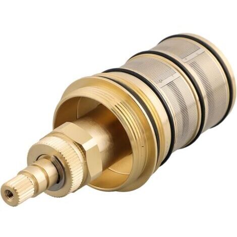 LAN Robinet de douche de remplacement en laiton avec contrôle de température, cartouche thermostatique pour salle de bain et cuisine (1/4)