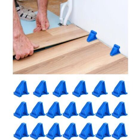 LAN Ensemble de 20 entretoises pour la pose de parquet et de revêtement de sol stratifié, conception triangulaire robuste avec des espaces de 1/4 et 1/2 pouce.