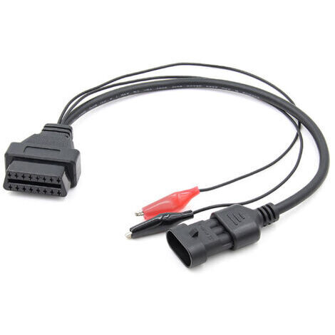 LAN Adaptateur OBD2 3 broches vers 16 broches, pour connecteur de diagnostic embarqué, câble d'extension pour adaptateur OBD2, compatible avec les câbles de scanner. (1/4)