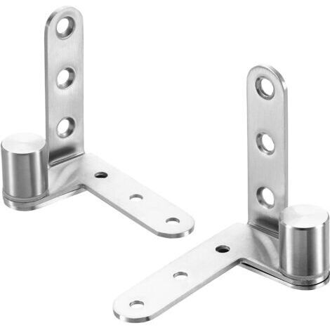 LAN Charnière de porte pivotante à 180 degrés, quincaillerie de porte robuste en acier inoxydable pour portail de bar, de café, d'une épaisseur minimale de 25 mm, poids maximal de 20 kg, argent (1/4)