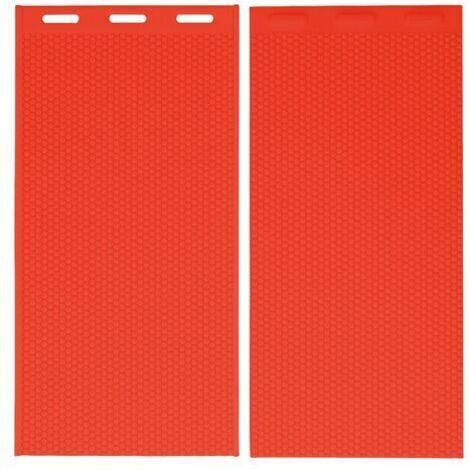 LAN 2 pièces 5.4mm Silicone cire d'abeille moule cire d'abeille fond de teint presse moule apiculture fournitures 44x28cm rouge (1/5)