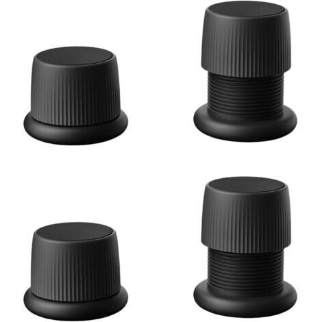 LAN Lot de 4 rehausseurs de meubles réglables et antidérapants pour lits, canapés, tables et chaises, 4,1 à 6,3 cm, noirs (1/4)