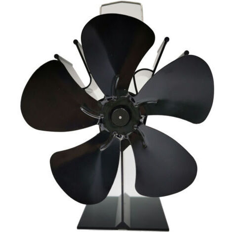 LAN Ventilateur de poêle à bois à 5 pales War, sans électricité, fonctionnement silencieux (1/4)