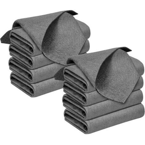 LAN Un paquet contient 10 chiffons épais en microfibre réutilisables mesurant 30 x 30 cm. (1/4)