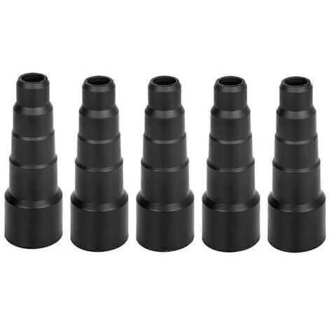 LAN Adaptateur universel pour tuyau d'aspirateur 50/42/34/30/23 mm, en caoutchouc souple noir, rond, pour une utilisation à sec ou humide. (1/5)