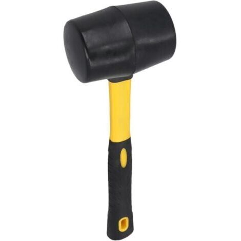 LAN Maillet en caoutchouc noir, 55 mm, petit marteau universel avec manche bi-matière 2K (1/4)