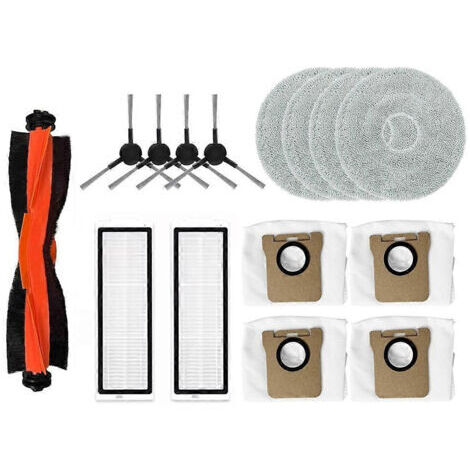 LAN Lot de 15 pièces pour aspirateur Xiaomi X20 Max / X20 Pro / D109GL / D102GL : brosse, filtre, lingette et sac à poussière. (1/5)